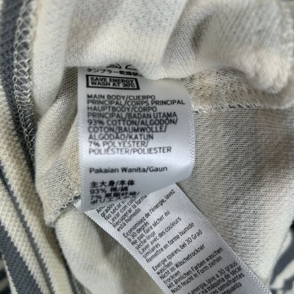 Topshop Gray Cream Striped Mini Shift Dress Women’s 6 - Picture 11 of 11